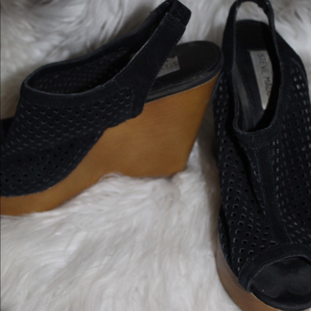 Black Steve Madden Wedges